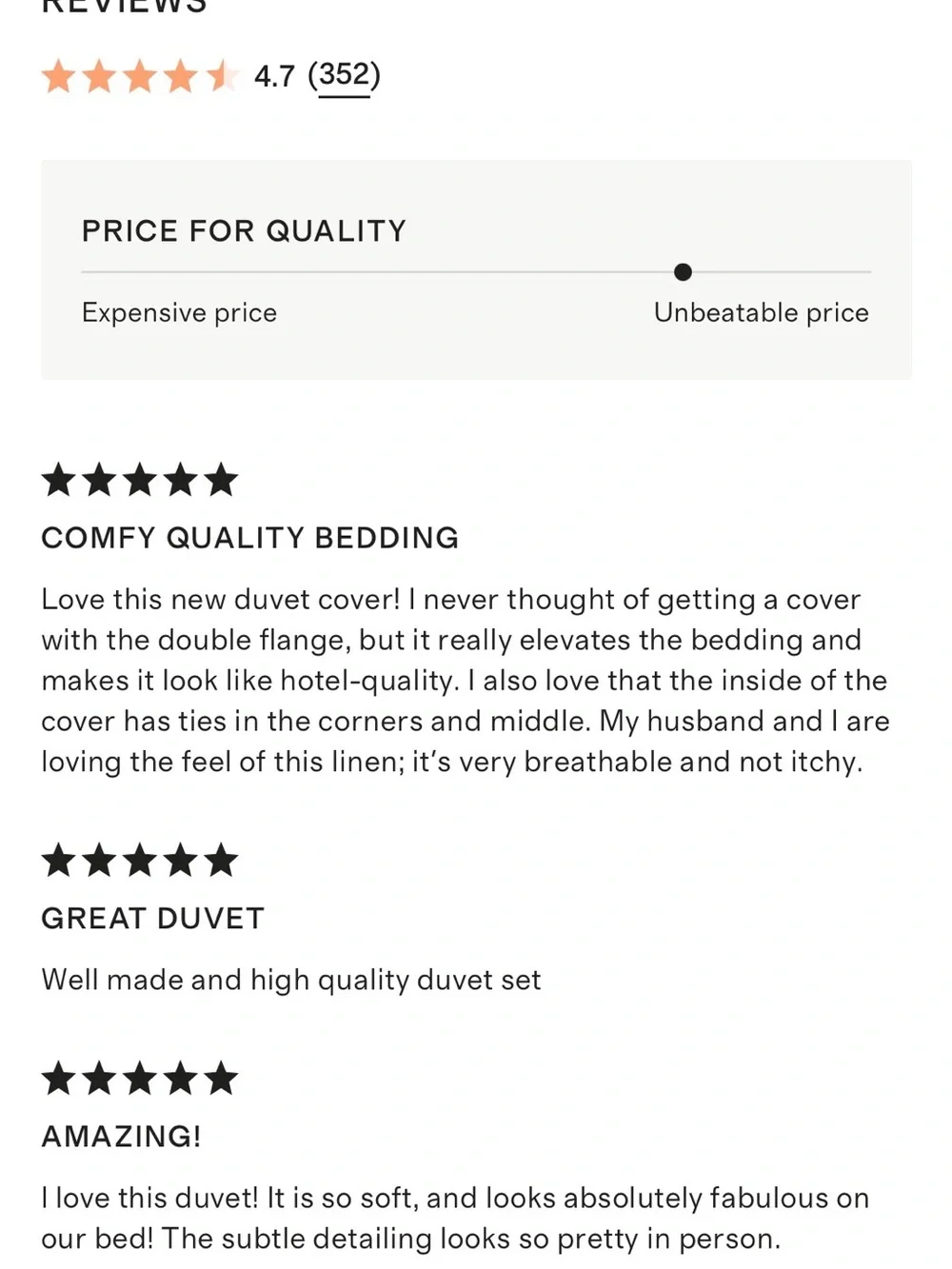 QUINCE EUROPEAN LINEN DOUBLE FLANGE KING DUVET COVER SET SAND MSRP $295